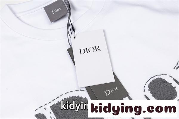 DIOR 激安 2026 夏 ブラック メンズ レディース 半袖Tシャツ ロゴプリント シンプル モード ディオール-6