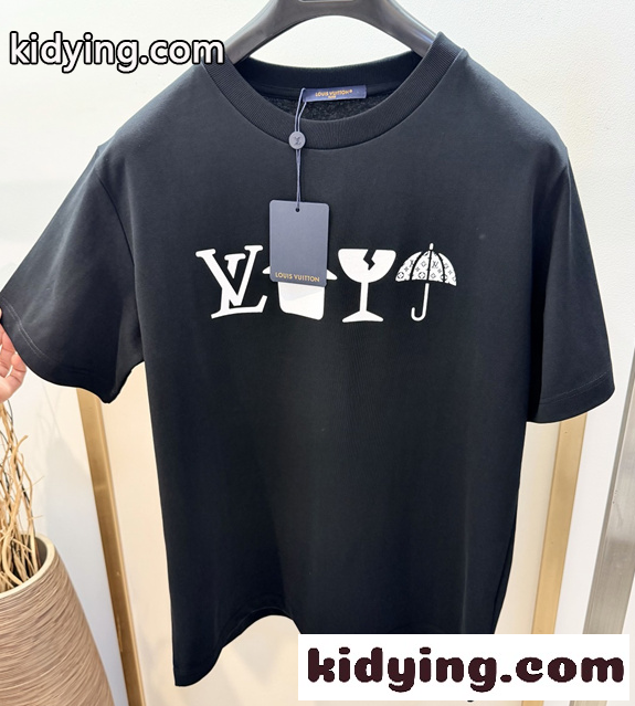 ルイヴィトンtシャツコピー☆2026SS最新作☆ LOUIS VUITTON Marque L.Vuitton Deposeeオシャレ男女兼用-0