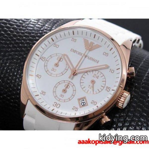 あすつく エンポリオ アルマーニ EMPORIO ARMANI 腕時計 AR5920 レディース ホワイト ローズゴールド-0