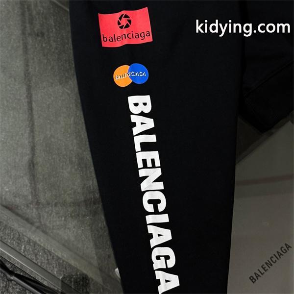 BALENCIAGA 激安 コピー バレンシアガ ロゴプリント フーディ パーカー メンズ レディース兼用 ストリート モード 長袖 トップス ブラック カジュアル-1