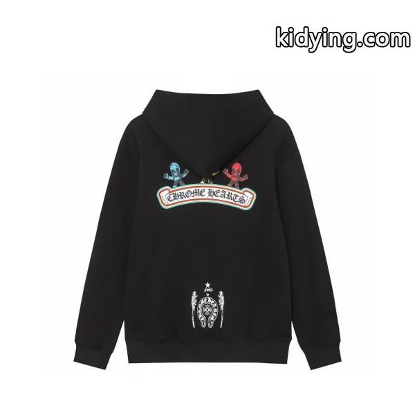 CHROME HEARTS スーパーコピー ジップパーカー シンプル 可愛い フィギュアロゴ クロムハーツ-1
