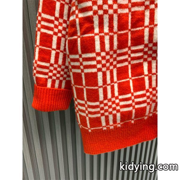 存在感抜群 秋冬華やか レッド チェック BURBERRY バーバリー コピー ニット カーディガン-6