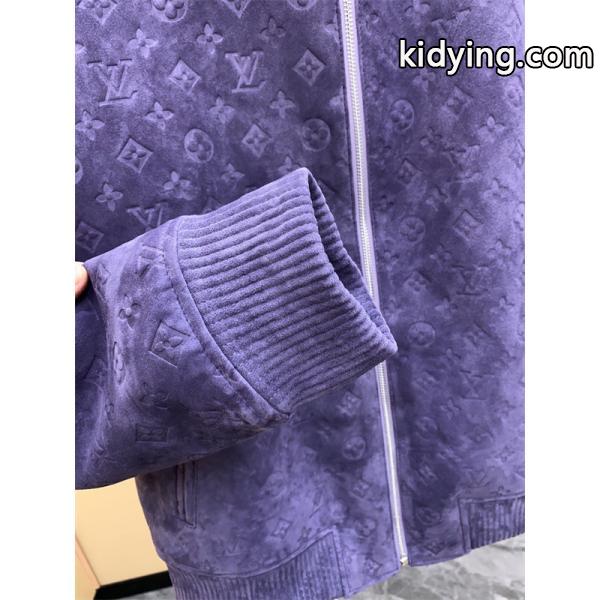 LV 2026春夏SS MONOGRAM ☆☆ルイヴィトンジャケットコピースタイリッシュ☆パープル色-4
