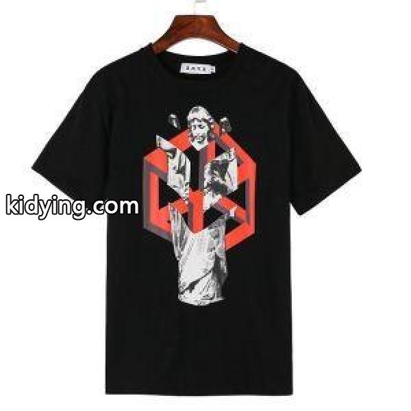 新色素敵ジバンシーコピー通販GIVENCHYクルーネックトップスプリントTシャツモデル愛用半袖-0