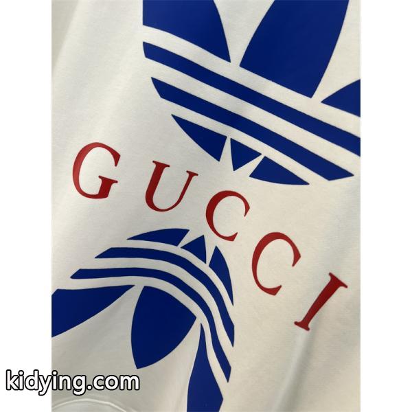 アディダスコラボ風 ホワイト グッチ GUCCI コピーパーカー ユニセックス トレンディ 2025秋冬-3