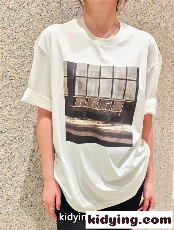 シティフォトデザイン リラックスシルエット JIL SANDER ジルサンダー コピー クルーネックTシャツ 着回し-1