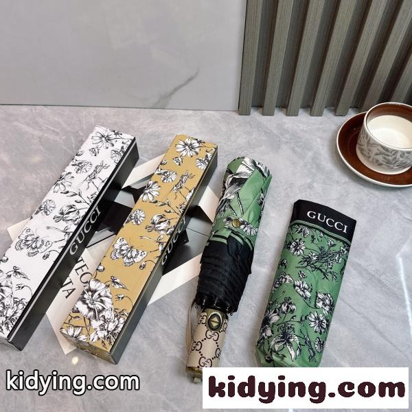 2026新作 GUCCI 激安 グッチ 折りたたみ傘 晴雨兼用 全自動 UVカット99% 軽量 花柄 遮熱 五つ折り ギフトBOX付き-6