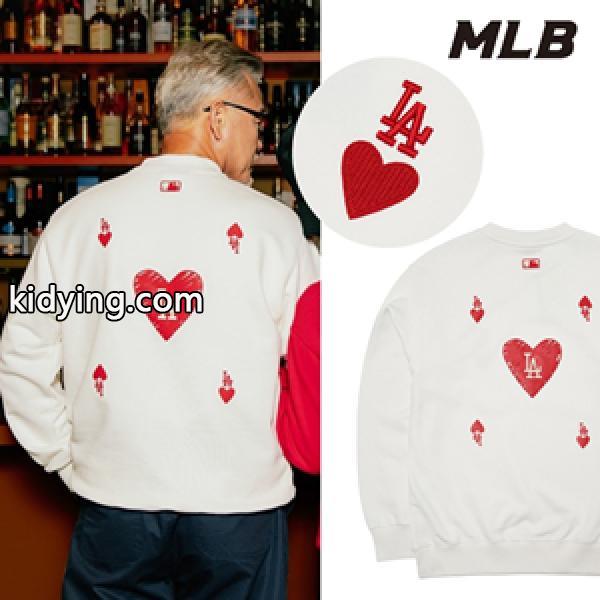 MLBコピースウェット ハート バックプリント オーバーサイズの男女兼用 2022韓国の大人気トレーナー 3色展開-0
