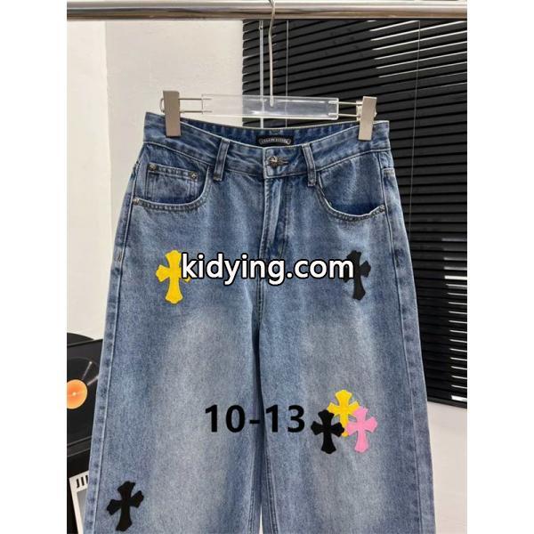 可愛い マルチ クロスパッチ CHROME HEARTS デニムパンツ カジュアル クロムハーツ コピー-2