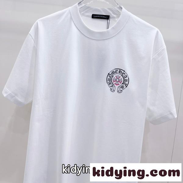 2026新作 Chrome Hearts 激安 クロムハーツ 半袖Tシャツ クロスロゴ バックプリント コットン クルーネック ストリート ユニセックス 人気アイテム-9