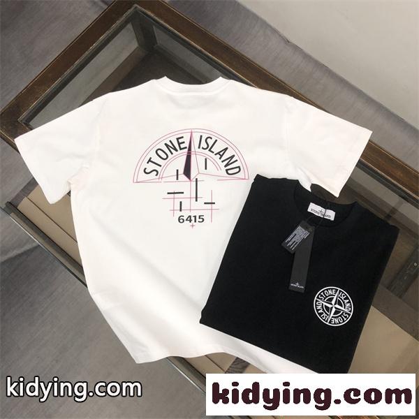 半袖Tシャツ 刺繍 ストーンアイランド コピー ワンポイント設計 STONE ISLAND ミニマルスタイル 万能コーデ-1