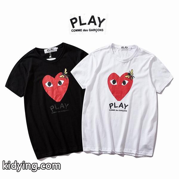 体型をほっそり見せてくれるアイテム コムデギャルソン ユニセックス半袖ｔシャツコピー-0