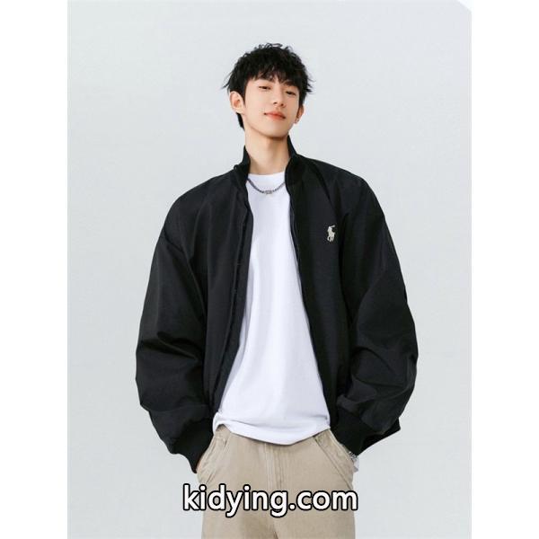 POLO RALPH LAUREN 偽物 秋冬日常多色 定番 ネイビー × ブラック × カーキ スタンドカラー ジャケット ポロラルフローレン-2