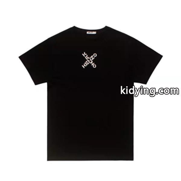 KENZO リトルX 半袖Tシャツ 偽物ケンゾー クロスロゴ 2色展開 シンプルのストリートウェア 夏に欠けない一品-0