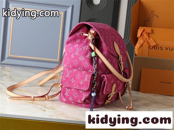 リュック レディース ピンク デニム モノグラム バックパック 大容量 2WAY ルイヴィトン コピー Louis Vuitton-1