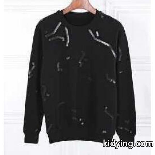 カジュアルな ジバンシー服メンズスウェットトレーナー GIVENCHY プリントカットソーパーカークールネック-0