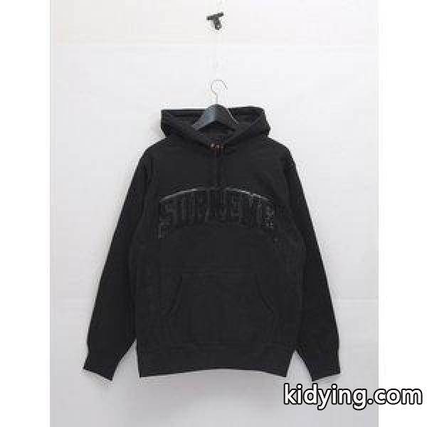 シュプリーム SUPREME プルオーバーパーカー パテントレザーアーチロゴフーディ 黒 M トップス コットン Patent Leather Arc Logo Hooded 2017AW メンズ【中古】 :114-201806160033:ブランド古着販売のベクトル - 通販ショッピング-0