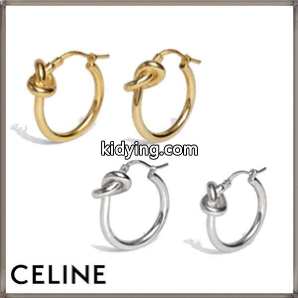 CELINE セリーヌ 激安 偽物 ピアス KNOT SMALL HOOPS シンプルで可愛い 都会的で洗練された雰囲気-0