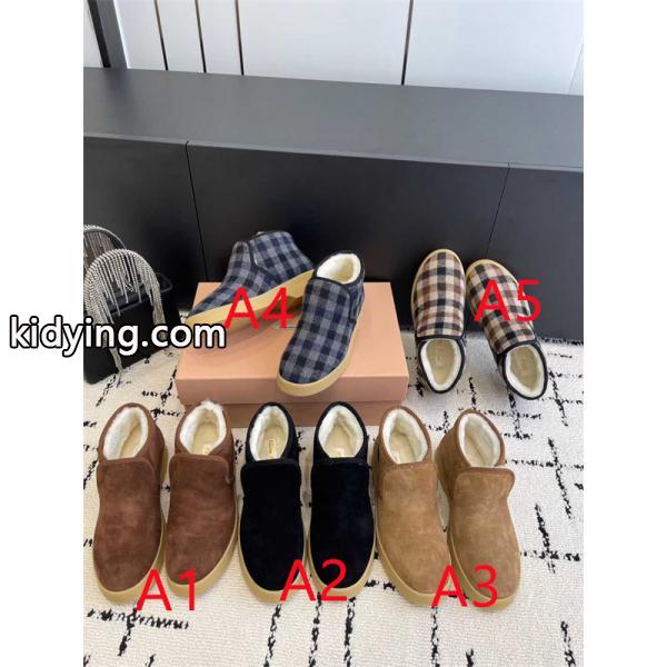 Miu Miu ミュウミュウ コピー 激安 秋冬新作 羊毛 Snow Boots レディース 防寒 スエード ショート丈 雪地靴 ふわふわ裏毛-0