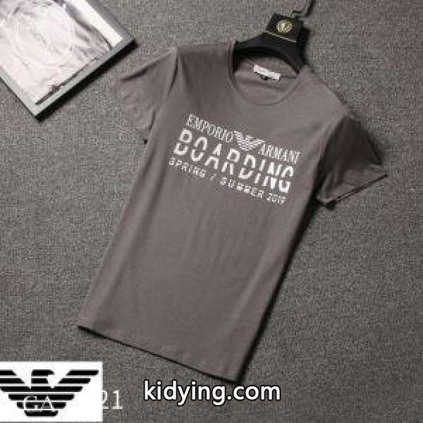 爆買い大人気幅広いコーデトレンド感大人シック英字プリントｔシャツ３色用意ARMANIアルマーニ コピー 通販-1