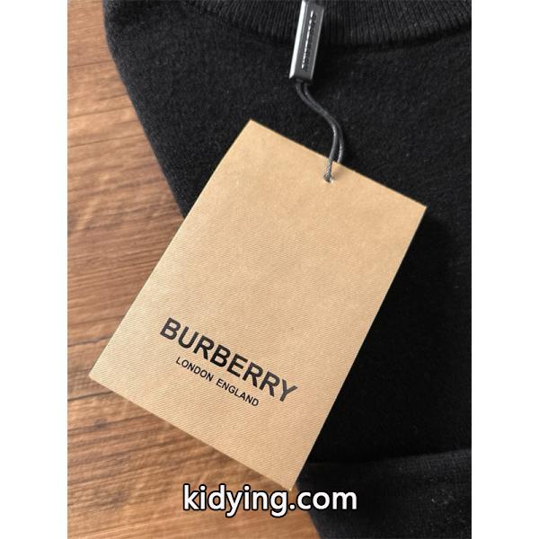 ブラック 注目度高め 立体ワッペン ニットトップス BURBERRY バーバリー コピー セーター-4