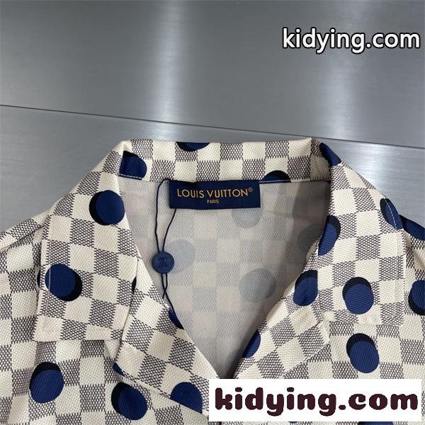 2026最新人気ルイビトンシャツコピーLOUIS VUITTON☆1AK7BKダミエ シルク ショートスリーブ-3