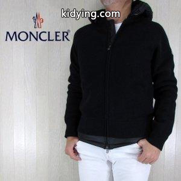 モンクレール MONCLER メンズ ダウンジャケット ニットダウン ダウンブルゾン アウター 9412500 9799T/999/ブラック サイズ：S/M/L/XL :key-20170830-127-130:madoricci - 通販ショッピング-0