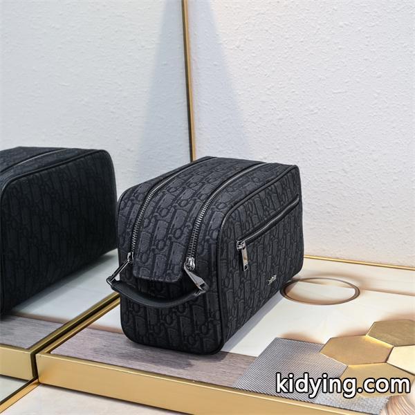実用性抜群 ボックスポーチ ダブルファスナー 小物収納 DIOR ディオール コピー-1