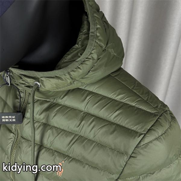 オリーブグリーン POLO RALPH LAUREN コピー 秋冬軽量保温 高機能 連帽 軽量 ダウンジャケット ポロラルフローレン-5