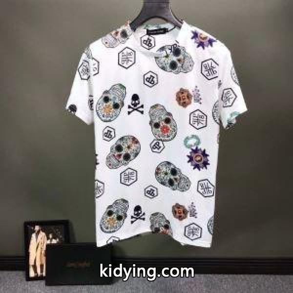 派手にはなりすぎず PHILIPP PLEIN Tシャツ/半袖 元気な印象のコーデ 3色可選フィリッププレイン 2019SS_フィリッププレイン PHILIPP PLEIN_ブランド コピー 激安(日本最大級)-0