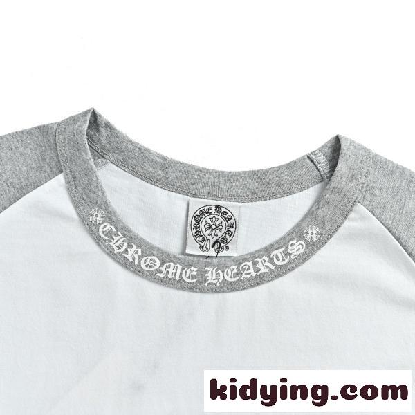 2026新作 N级品 Chrome Hearts  クロムハーツ ロングTシャツ 梵字ネック 配色デザイン 長袖Tシャツ コットン オーバーサイズ 人気アイテム-11