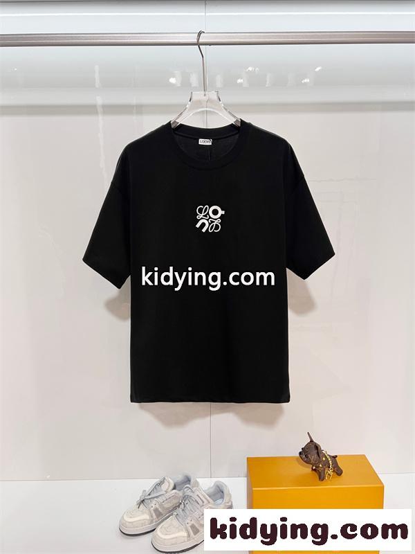 LOEWE ロエベ コピー 半袖Tシャツ メンズ 人気話題 上品シンプル 柔軟素材 夏服-2