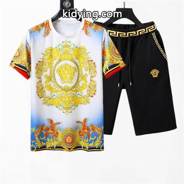 夏絶対見逃せない人気 ヴェルサーチ 人気を抑えて新品 VERSACE 上下セット 2色可選_ヴェルサーチ VERSACE_ブランド コピー 激安(日本最大級)-0