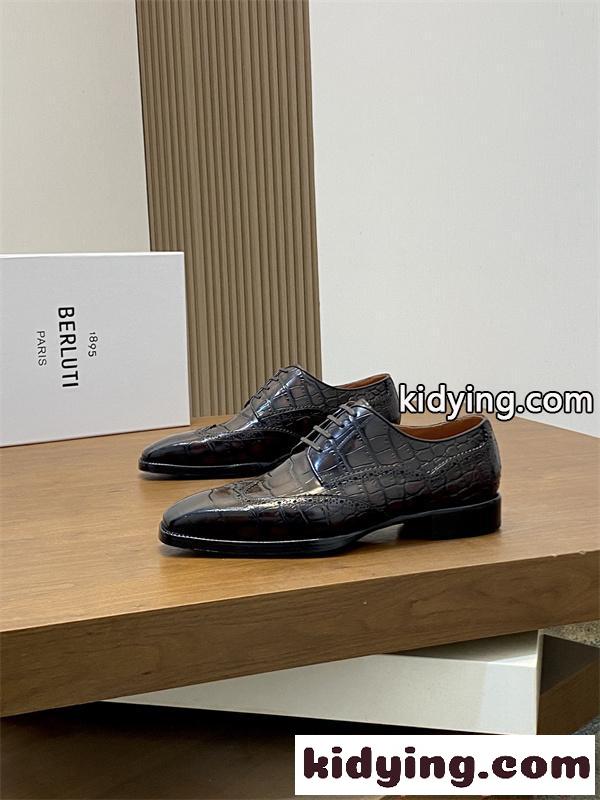 Berluti ベルルッティ スーパーコピー 革靴 クロコ型押し 本革 ドレスシューズ 高級感  2026新作-2