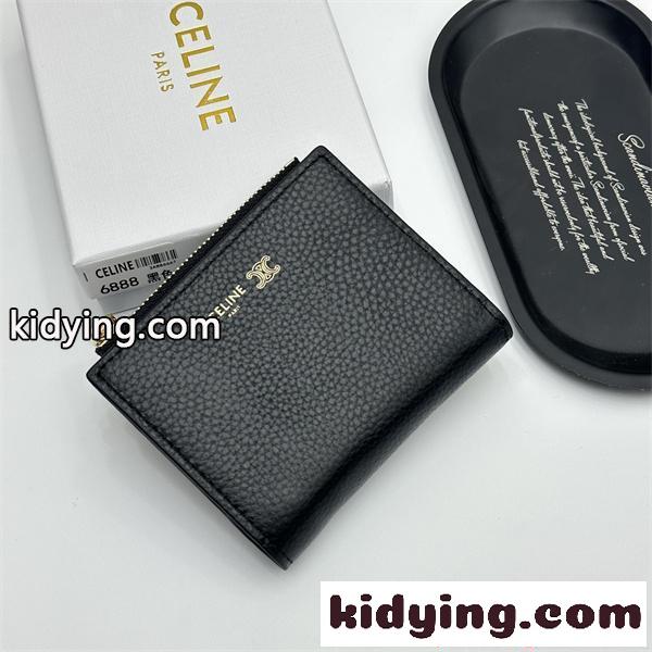 レディース CELINE セリーヌ スーパー コピー 二つ折り財布 シボレザー コンパクト設計 上品モデル-2