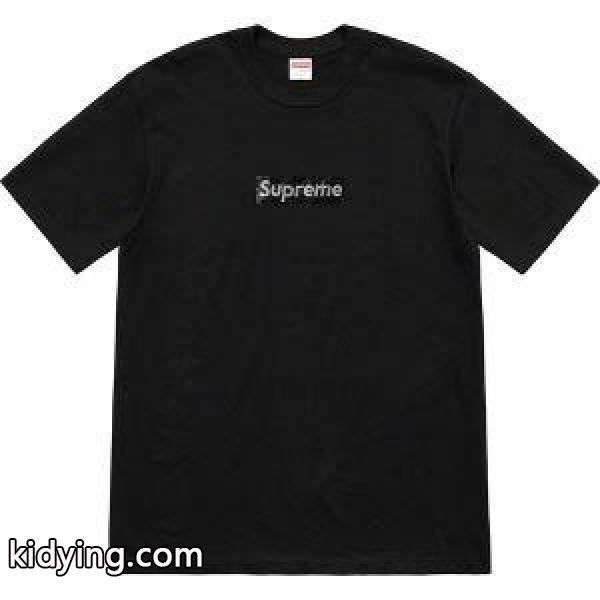 ファッション感が急上昇！ Supreme Swarovski Box Logo Tee Tシャツ/半袖 3色可選 夏らしい季節感_シュプリーム SUPREME_ブランド コピー 激安(日本最大級)-0