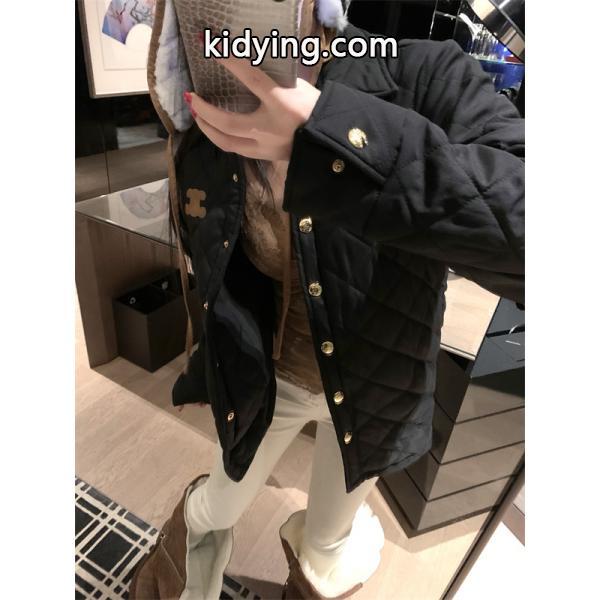 セリーヌ コピー 2026新作 CELINE ホワイト キルティングジャケット 新作 上質 お洒落-3