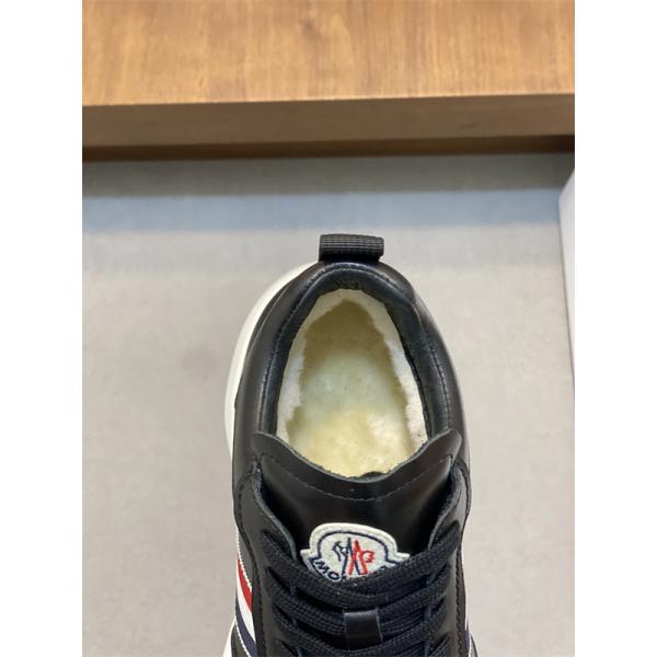 MONCLER 激安 Promyx Space ハイカットスニーカー メンズ レディース 羊毛ライニング 厚底 レザースニーカー 撞色デザイン-7