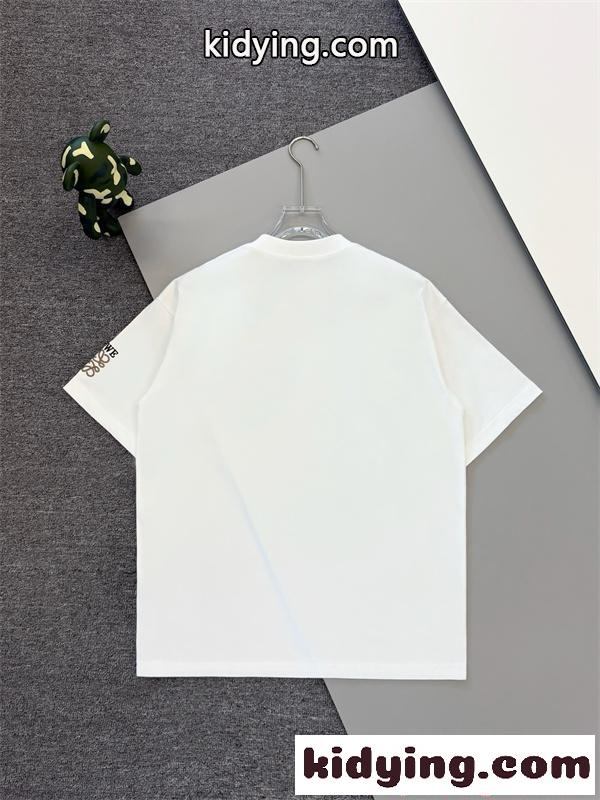 LOEWE ロエベ コピー 半袖Tシャツ 刺繍 クルーネック ミニマル 2026新作-2