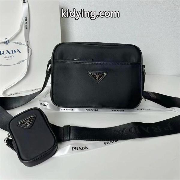 PRADA プラダ コピー 洗練された スタイリッシュな ミニバッグ メンズ ブラック 特選-8