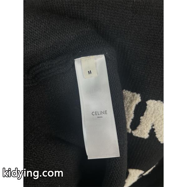 2025秋冬 CELINE ブラック ニット トップス 落ち着き感 上質 セリーヌ コピー-8