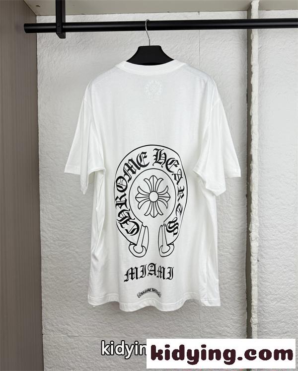 Chrome Hearts 胸ポケット ホワイト クロムハーツ スーパーコピー Tシャツ ロゴプリント モード カジュアル-1