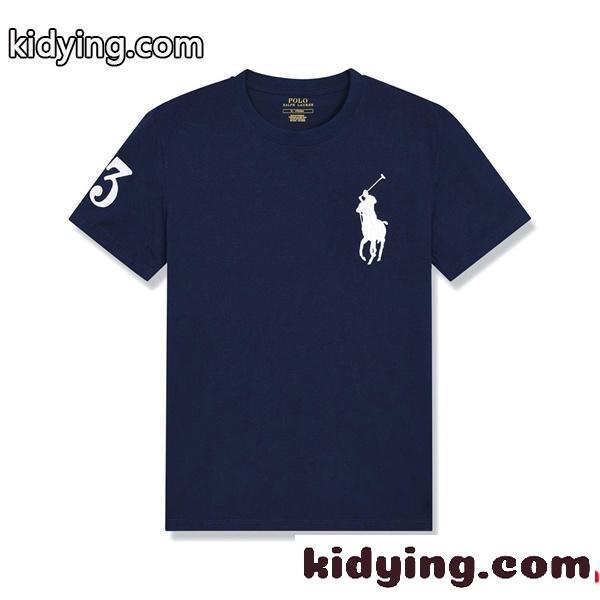 オシャレファッション性POLO RALPH LAURENポロ ラルフローレンスーパーコピークルーネック半袖Tシャツトップス-0