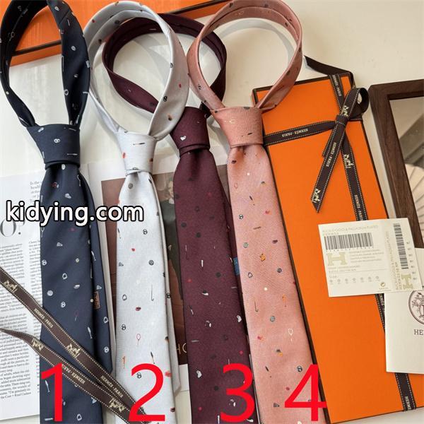 エルメスHermes激安メンズネクタイドット総柄シルクジャカード手工仕立て上品配色ビジネス対応-1