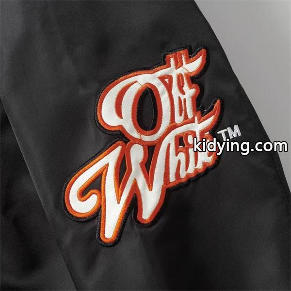 ブラック × オレンジ ベースボールジャケット Off-White オフホワイト スーパーコピー 2025 秋冬定番 限定販売 シックな個性-6