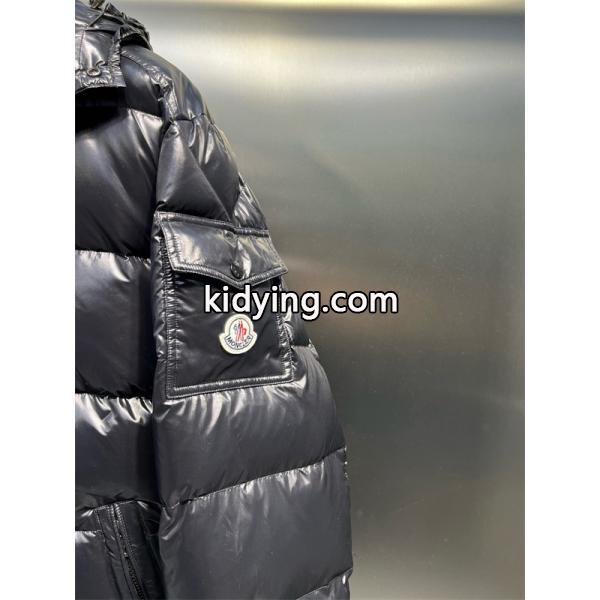 ブラック光沢ダウン 個性ロゴ 秋冬アクティブ モンクレール MONCLER 偽物ジャケット アウトドア-4