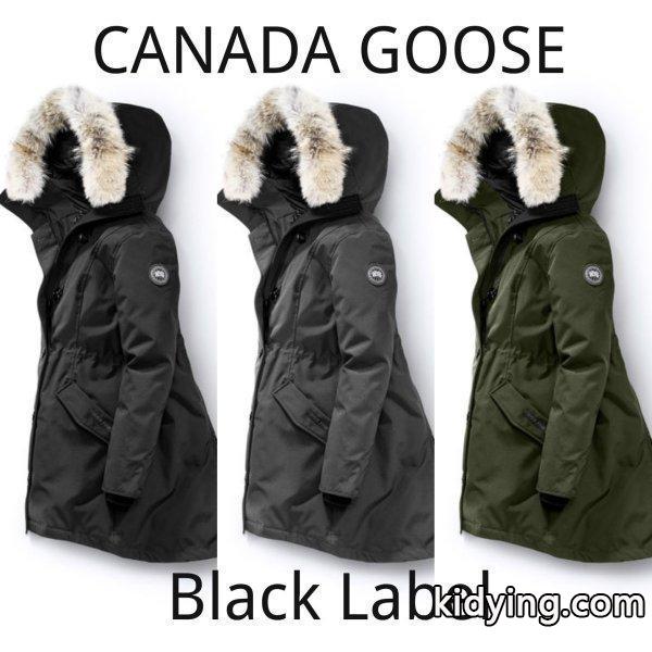 CANADA GOOSE カナダグース ROSSCLAIR PARKA Blacklabel ロスクレアパーカ ブラックレーベル BLACK/ADMIRAL BLUE レディース-0