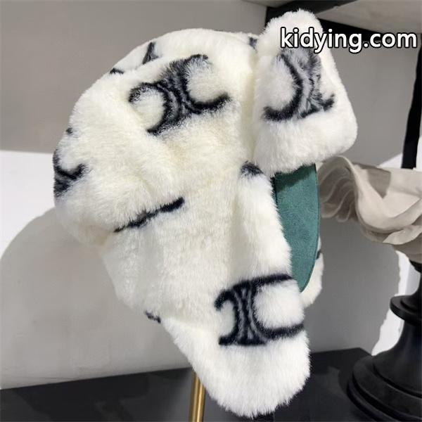 CELINE セリーヌ コピー 秋冬 ホワイト 話題性MAX 防寒イヤーフラップ帽-5