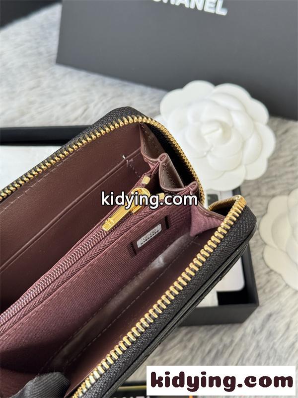 CHANEL シャネル コピー 財布 エレガント レザー ラウンドジップ ミニウォレット ブラック 高級感-7