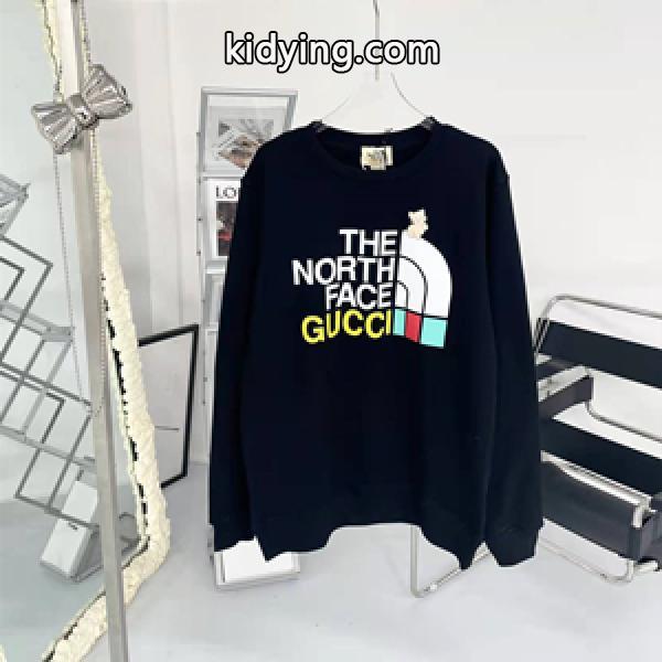 先取りGocci × The North face 2022AWファッション ノースフェイス偽物 スエットシャツ 可愛い 男女兼用-0